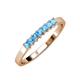 3 - Evia 0.70 ctw Blue Topaz (2.50 mm) Seven Stone Wedding Band 