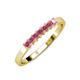 3 - Evia 0.70 ctw Rhodolite Garnet (2.50 mm) Seven Stone Wedding Band 