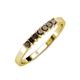 3 - Evia 0.63 ctw Smoky Quartz (2.50 mm) Seven Stone Wedding Band 