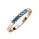 3 - Evia 0.63 ctw London Blue Topaz (2.50 mm) Seven Stone Wedding Band 