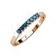 3 - Evia 0.70 ctw Blue Diamond (2.50 mm) Seven Stone Wedding Band 