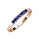 3 - Evia 0.63 ctw Blue Sapphire (2.50 mm) Seven Stone Wedding Band 