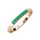 3 - Evia 0.63 ctw Emerald (2.50 mm) Seven Stone Wedding Band 