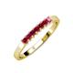 3 - Evia 0.63 ctw Ruby (2.50 mm) Seven Stone Wedding Band 