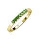 3 - Evia 0.63 ctw Green Garnet (2.50 mm) Seven Stone Wedding Band 