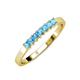 3 - Evia 0.70 ctw Blue Topaz (2.50 mm) Seven Stone Wedding Band 