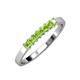 3 - Evia 0.70 ctw Peridot (2.50 mm) Seven Stone Wedding Band 