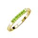 3 - Evia 0.70 ctw Peridot (2.50 mm) Seven Stone Wedding Band 