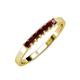 3 - Evia 0.70 ctw Red Garnet (2.50 mm) Seven Stone Wedding Band 