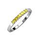 3 - Evia 0.63 ctw Yellow Sapphire (2.50 mm) Seven Stone Wedding Band 