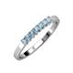 3 - Evia 0.63 ctw Aquamarine (2.50 mm) Seven Stone Wedding Band 