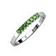 3 - Evia 0.63 ctw Green Garnet (2.50 mm) Seven Stone Wedding Band 