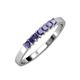 3 - Evia 0.63 ctw Iolite (2.50 mm) Seven Stone Wedding Band 