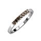 3 - Evia 0.63 ctw Smoky Quartz (2.50 mm) Seven Stone Wedding Band 