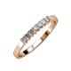 3 - Evia 0.70 ctw Lab Grown Diamonds (2.50 mm) Seven Stone Wedding Band 