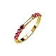 3 - Alicia 0.56 ctw Ruby (2.60 mm) Wedding Band 