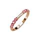 3 - Alicia 0.40 ctw Pink Tourmaline (2.60 mm) Wedding Band 