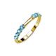 3 - Alicia 0.52 ctw Blue Topaz (2.60 mm) Wedding Band 