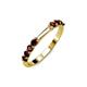 3 - Alicia 0.59 ctw Red Garnet (2.60 mm) Wedding Band 