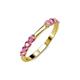 3 - Alicia 0.50 ctw Pink Sapphire (2.60 mm) Wedding Band 