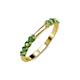 3 - Alicia 0.59 ctw Green Garnet (2.60 mm) Wedding Band 