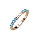 3 - Alicia 0.52 ctw Blue Topaz (2.60 mm) Wedding Band 