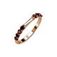 3 - Alicia 0.59 ctw Red Garnet (2.60 mm) Wedding Band 