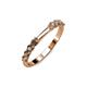 3 - Alicia 0.48 ctw Smoky Quartz (2.60 mm) Wedding Band 