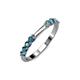 3 - Alicia 0.52 ctw London Blue Topaz (2.60 mm) Wedding Band 