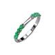 3 - Alicia 0.40 ctw Emerald (2.60 mm) Wedding Band 