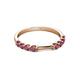 4 - Alicia 0.59 ctw Rhodolite Garnet (2.60 mm) Wedding Band 