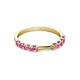 4 - Alicia 0.50 ctw Pink Sapphire (2.60 mm) Wedding Band 