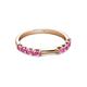 4 - Alicia 0.50 ctw Pink Sapphire (2.60 mm) Wedding Band 