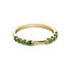 4 - Alicia 0.59 ctw Green Garnet (2.60 mm) Wedding Band 