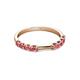 4 - Alicia 0.40 ctw Pink Tourmaline (2.60 mm) Wedding Band 