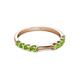 4 - Alicia 0.59 ctw Peridot (2.60 mm) Wedding Band 