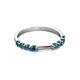 4 - Alicia 0.52 ctw London Blue Topaz (2.60 mm) Wedding Band 