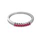 2 - Evia 0.39 ctw Ruby (2.00 mm) Seven Stone Wedding Band 