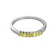 2 - Evia 0.39 ctw Yellow Sapphire (2.00 mm) Seven Stone Wedding Band 