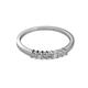 2 - Evia 0.42 ctw Natural Diamonds Diamond (2.00 mm) Seven Stone Wedding Band 