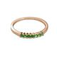 2 - Evia 0.35 ctw Green Garnet (2.00 mm) Seven Stone Wedding Band 