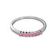 2 - Evia 0.39 ctw Rhodolite Garnet (2.00 mm) Seven Stone Wedding Band 