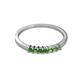 2 - Evia 0.35 ctw Green Garnet (2.00 mm) Seven Stone Wedding Band 