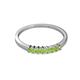 2 - Evia 0.39 ctw Peridot (2.00 mm) Seven Stone Wedding Band 