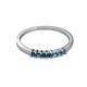 2 - Evia 0.35 ctw Blue Diamond (2.00 mm) Seven Stone Wedding Band 