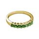 2 - Evia 0.91 ctw Green Garnet (3.00 mm) Seven Stone Wedding Band 