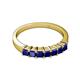 2 - Evia 0.95 ctw Blue Sapphire (3.00 mm) Seven Stone Wedding Band 