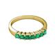 2 - Evia 0.95 ctw Emerald (3.00 mm) Seven Stone Wedding Band 