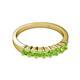 2 - Evia 1.05 ctw Peridot (3.00 mm) Seven Stone Wedding Band 