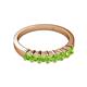 2 - Evia 1.05 ctw Peridot (3.00 mm) Seven Stone Wedding Band 